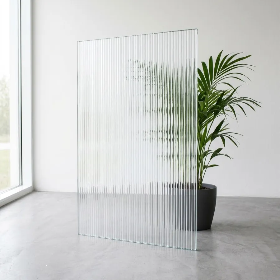 5mm Low Iron Narrowline Reeded Glass