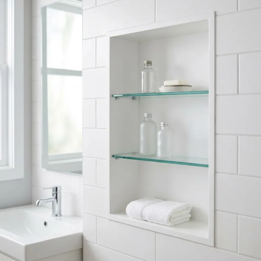 Glass shelves